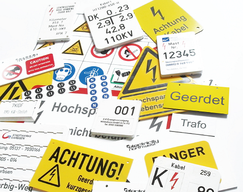 Schilder für Energieversorger