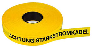 Gelbes Band Starkstromkabel